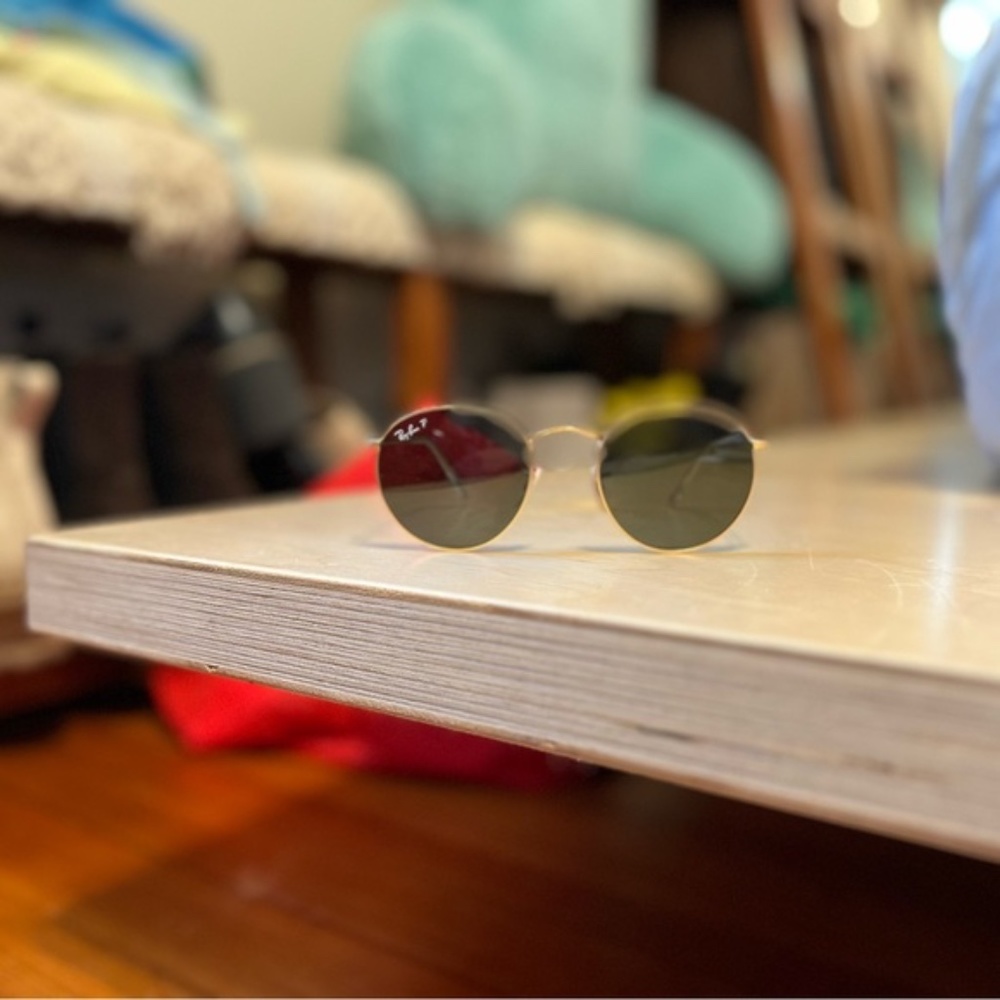 Polarized round Raybans - Picture 3 of 5